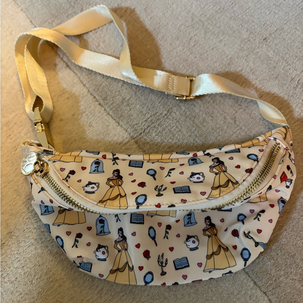Stoney Clover Lane Cream and Gold Belle Print Crossbody Bag